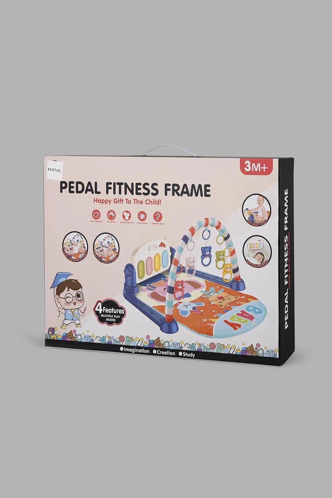 Multicolour Baby Playmat With Piano Fitness Frame