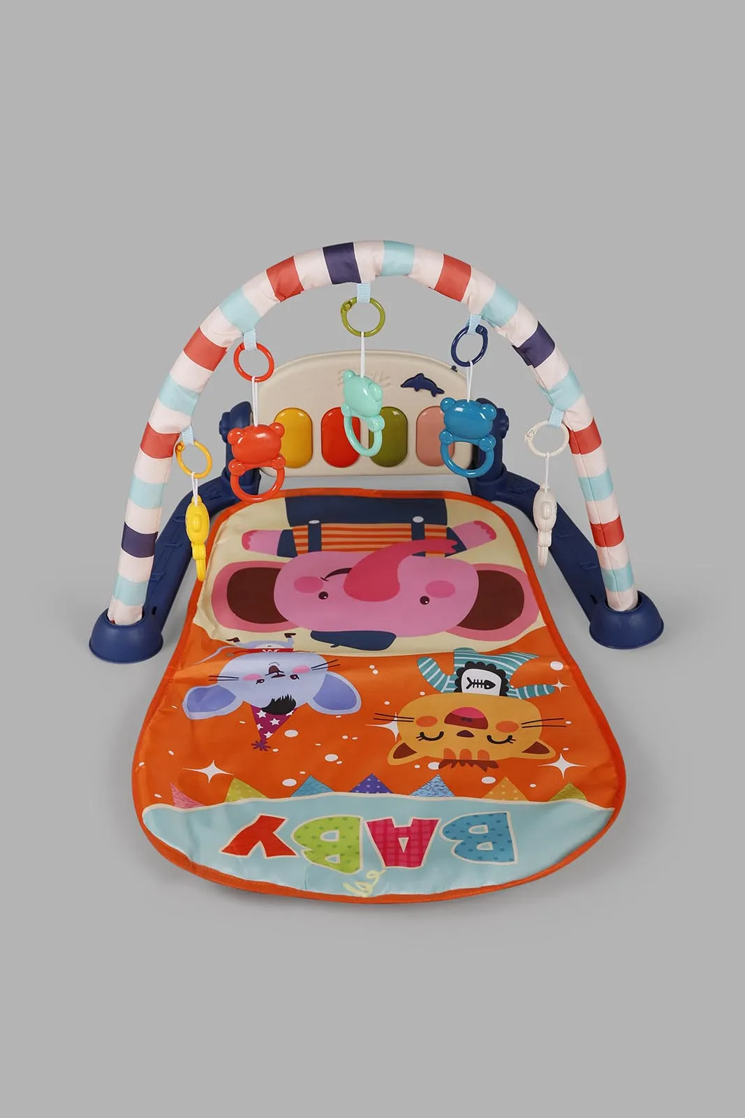 Multicolour Baby Playmat With Piano Fitness Frame