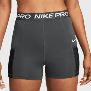 Nike - Pro Dri-FIT Women's High-Waisted 3-inch Training Shorts - DARK SMOKE GREY/BLACK/WHITE