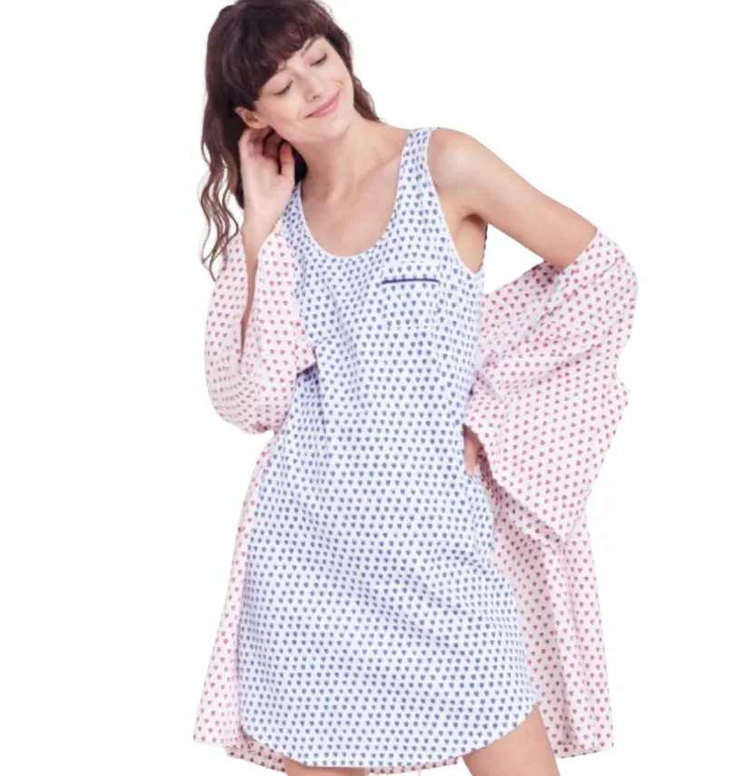 Roller Rabbit Blue Hearts Alba Sleep Dress
