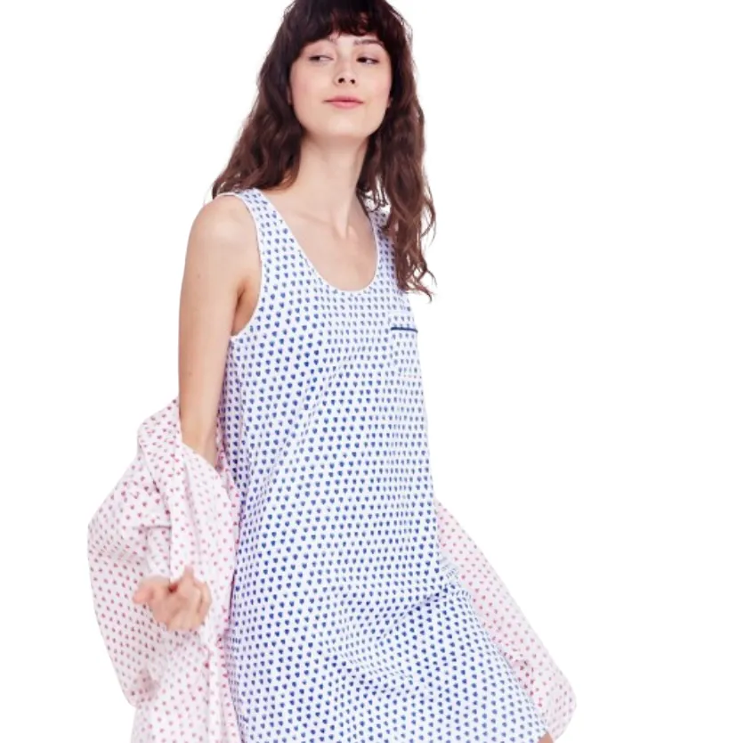 Roller Rabbit Blue Hearts Alba Sleep Dress