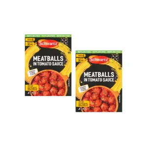 Schwartz Spanish Meatballs in Tomato Sauce 30g (Pack of 2) – Savory Ready-to-Eat Meatballs