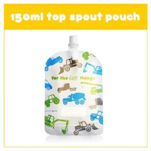 Sinchies 150ml reusable Food Pouch - Trucks 10 pk