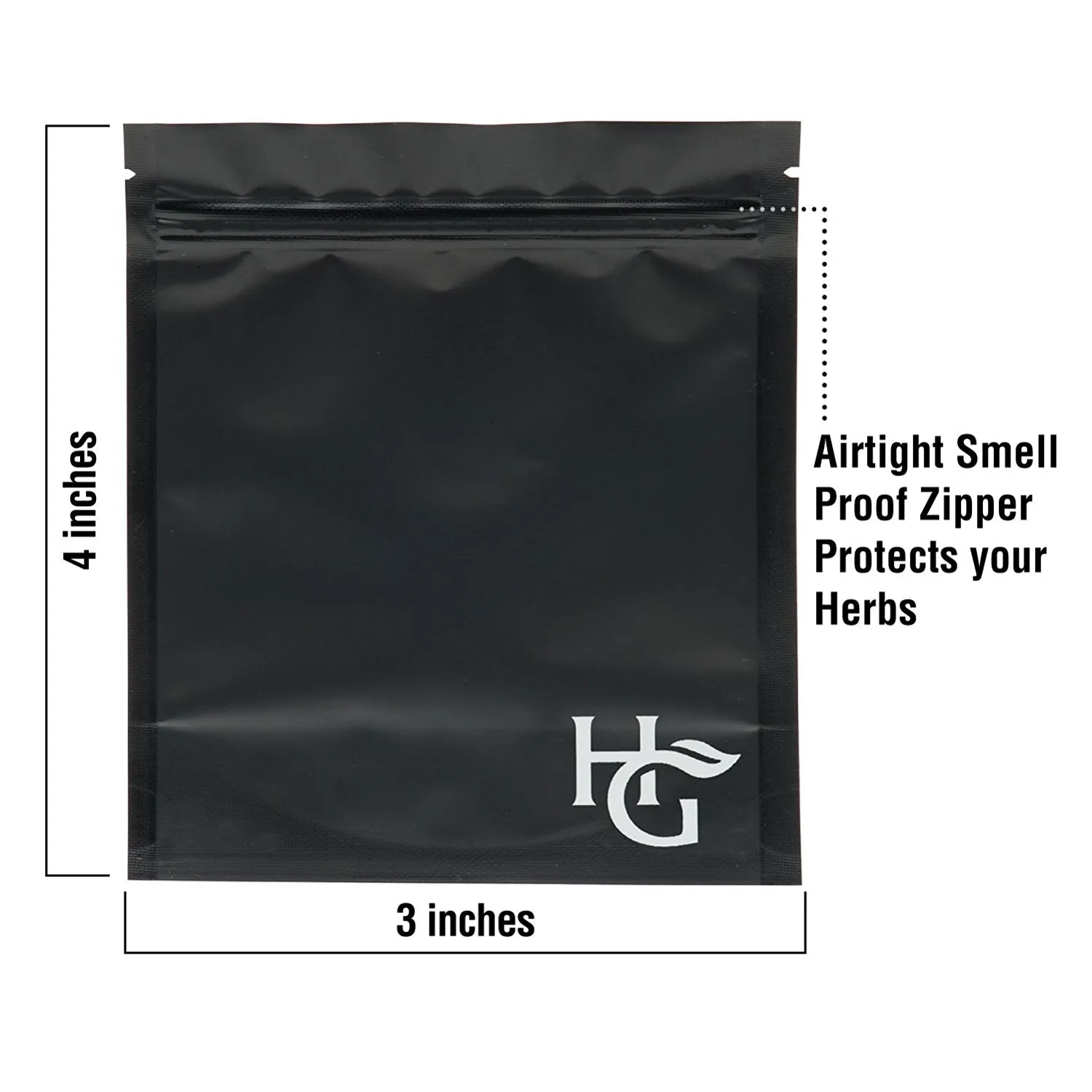 Small Smell Proof Bags  3 x 4 inches (Pack of 25)