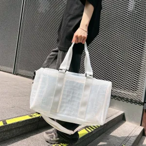 Sohiwoo Transparent Storage Bag For Travel Waterproof Sports Fitness Bag Luggage Bag