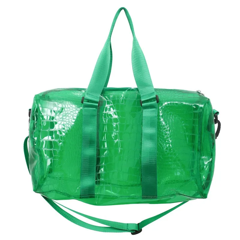 Sohiwoo Transparent Storage Bag For Travel Waterproof Sports Fitness Bag Luggage Bag