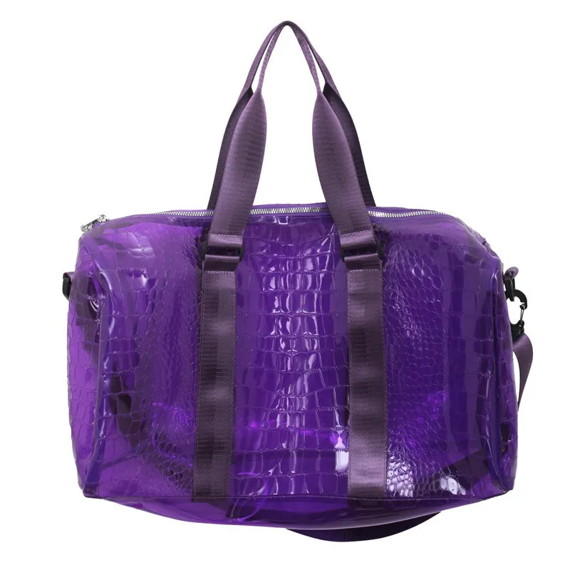 Sohiwoo Transparent Storage Bag For Travel Waterproof Sports Fitness Bag Luggage Bag