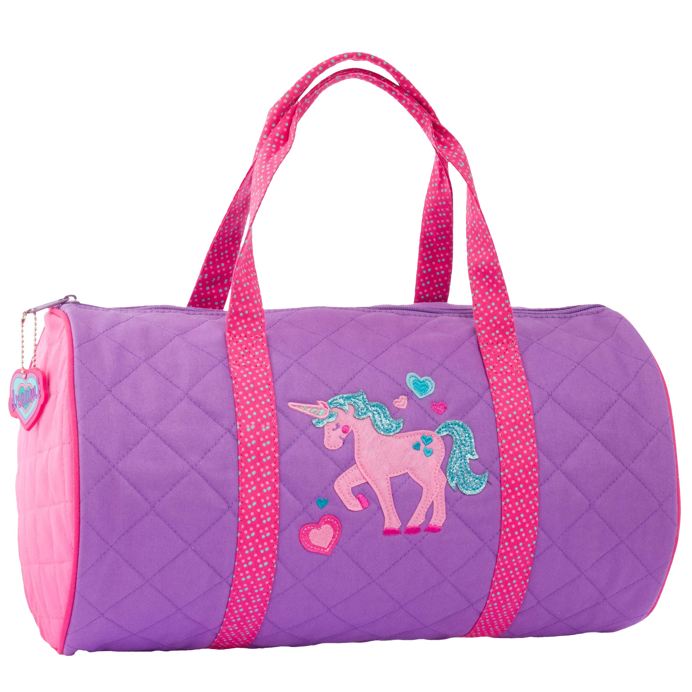 Stephen Joseph Quilted Duffle Bag, Purple Unicorn
