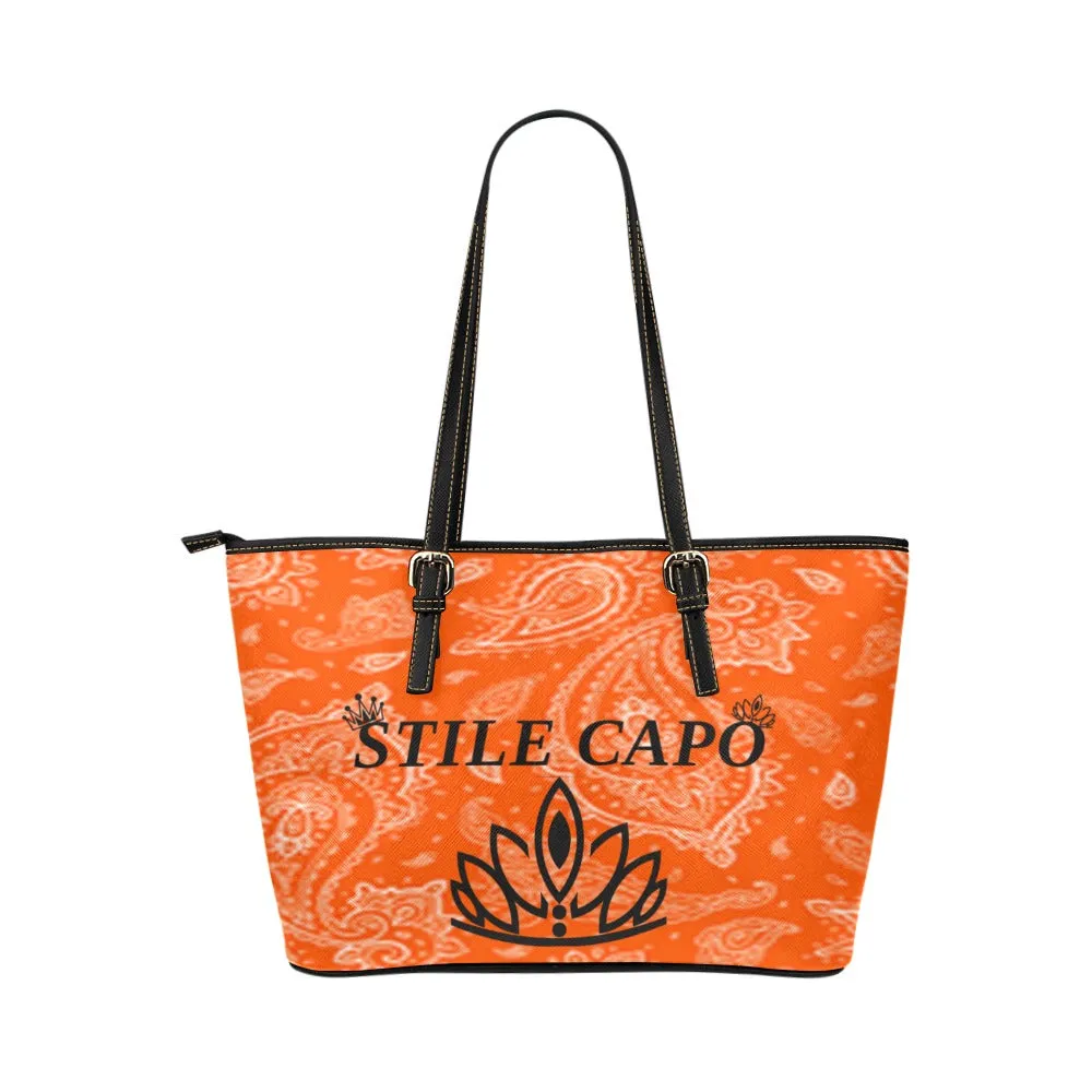 STILE CAPO QUEEN ORANGE TOTE BAG.