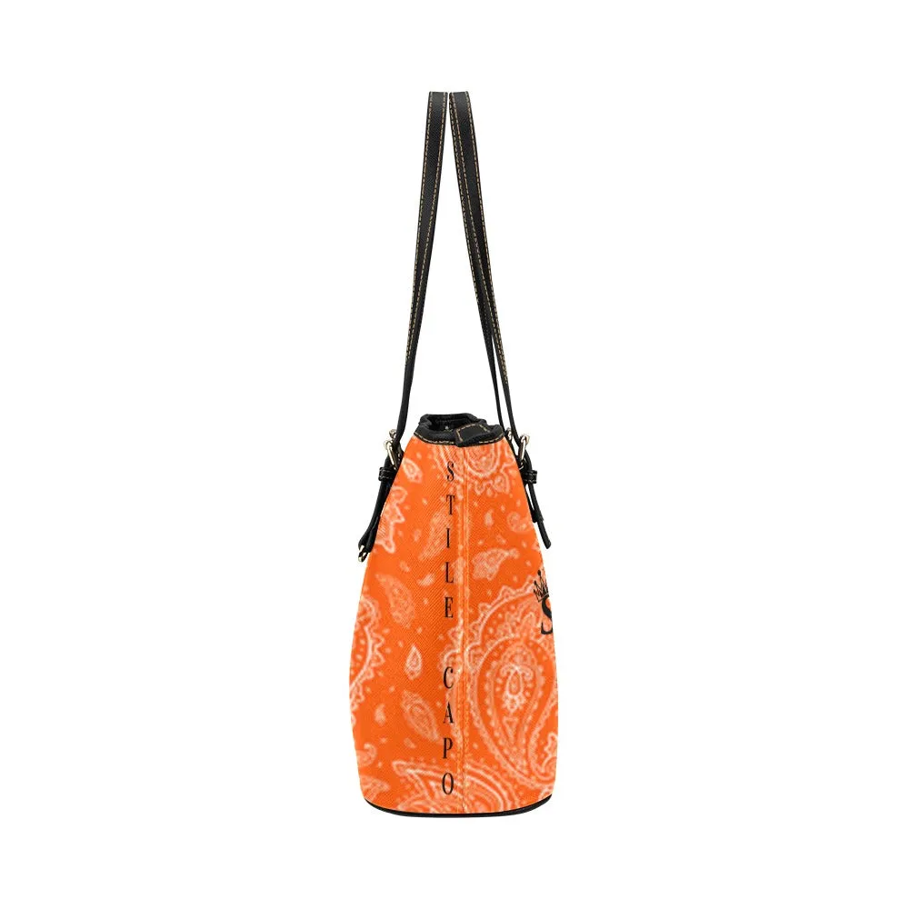 STILE CAPO QUEEN ORANGE TOTE BAG.