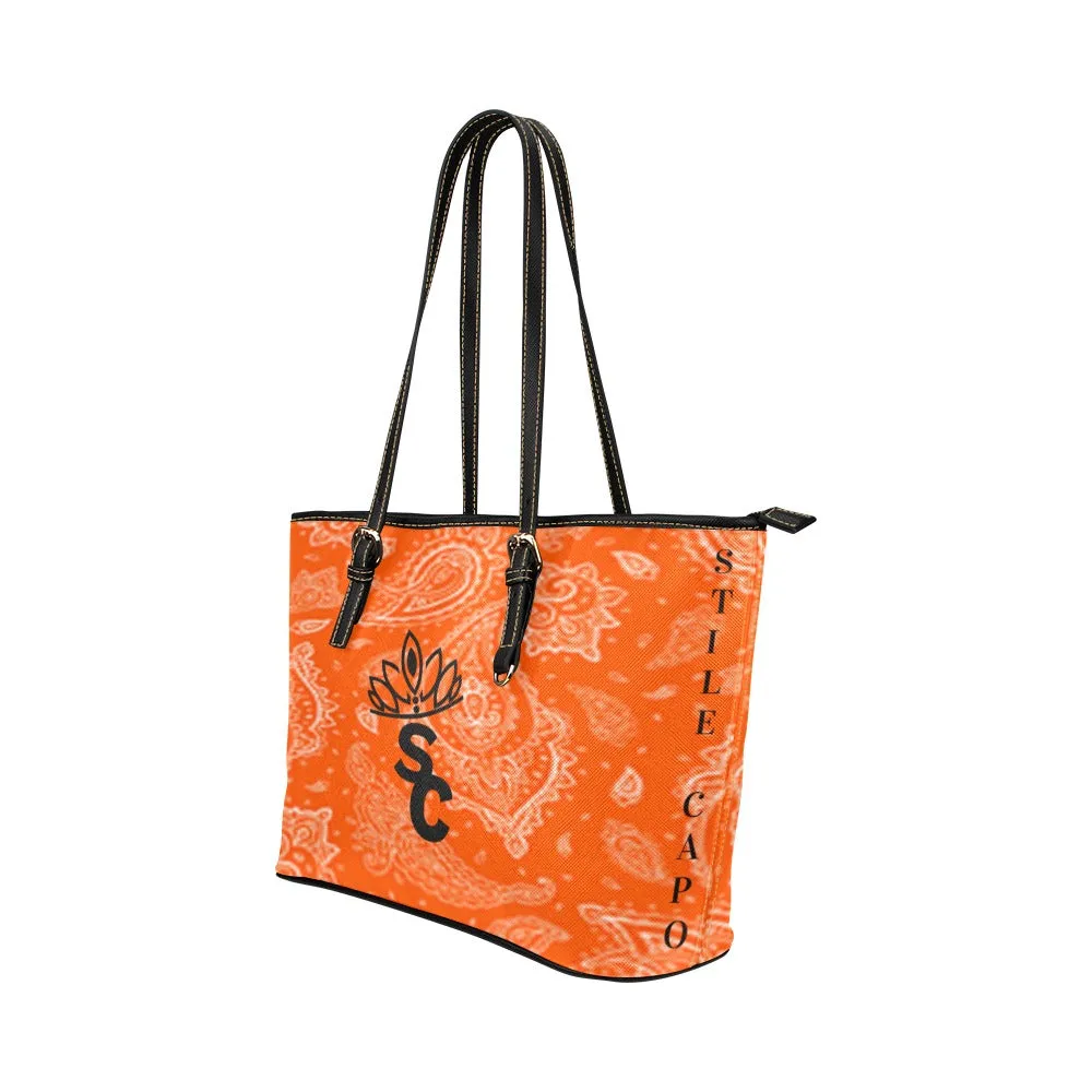 STILE CAPO QUEEN ORANGE TOTE BAG.