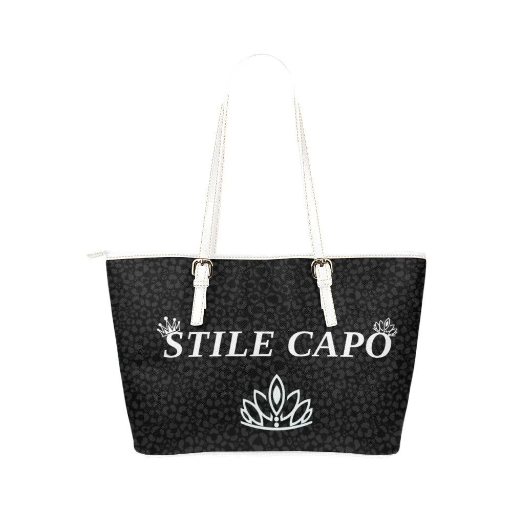 STILE CAPO QUEENS BLACK TOTE BAG.