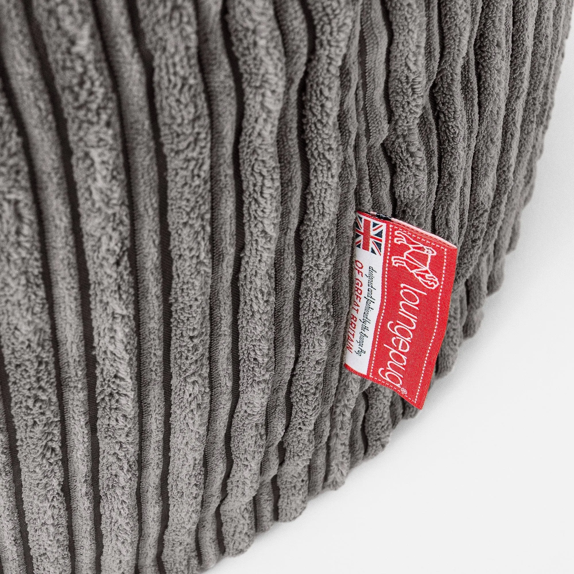 The 2 Seater Albert Sofa Bean Bag - Cord Graphite Grey