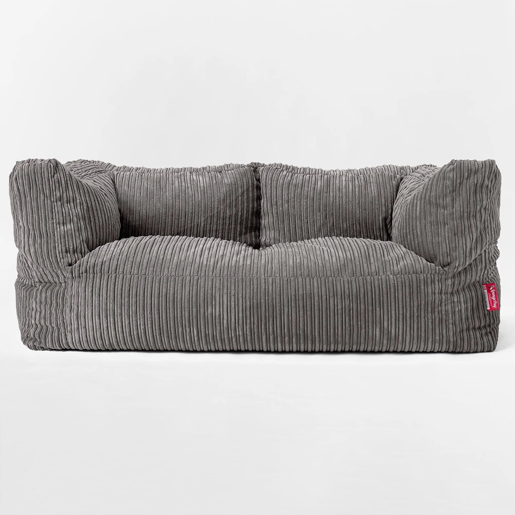 The 2 Seater Albert Sofa Bean Bag - Cord Graphite Grey