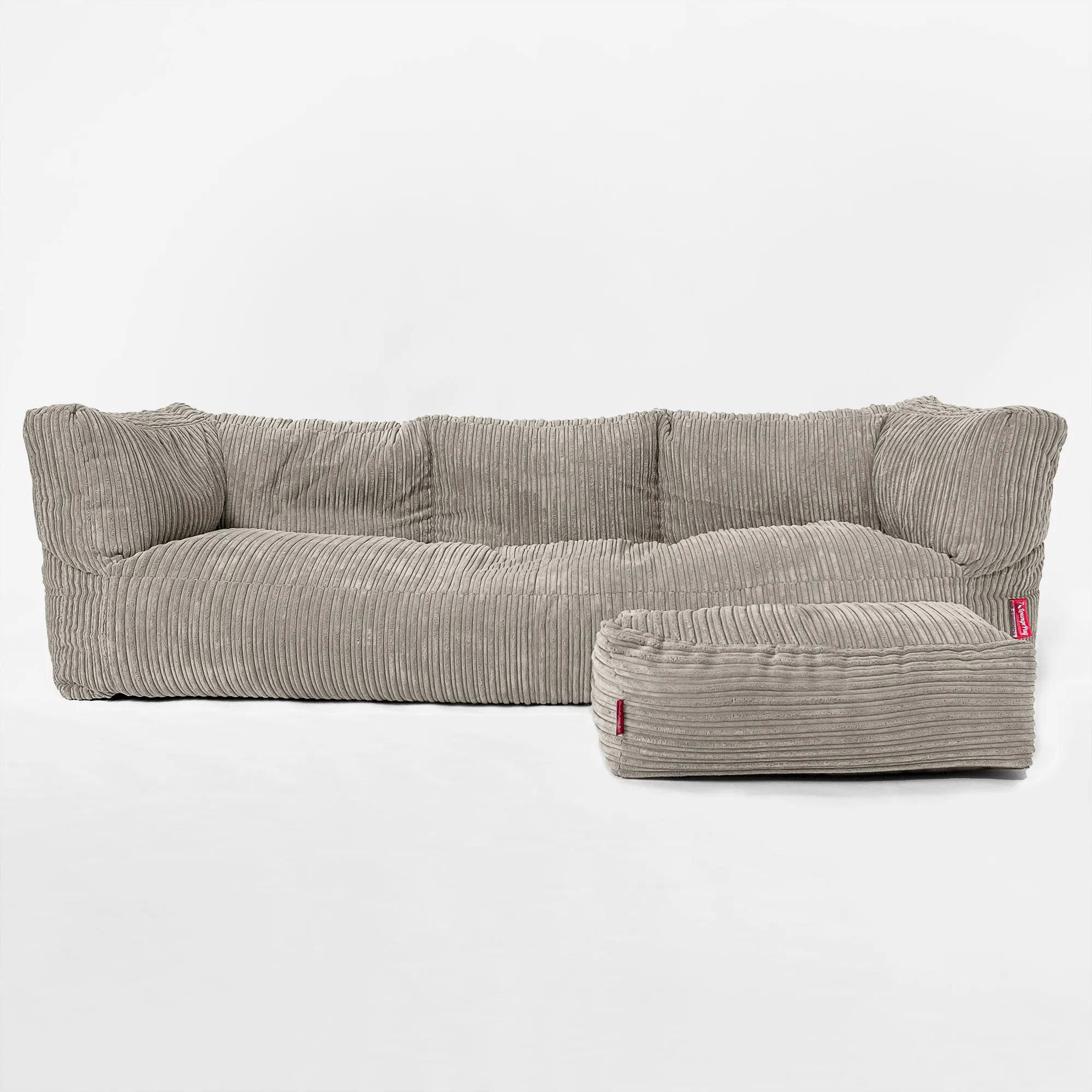 The 3 Seater Albert Sofa Bean Bag - Cord Mink
