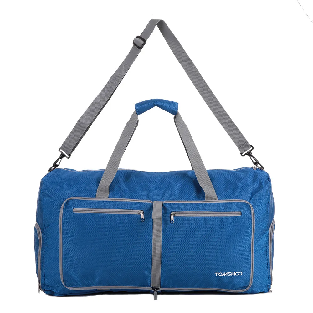 TOMSHOO 80L Foldable Gym Bag Sports Bag Waterproof Polyester Men/Women Backpack Large Capacity Packable Travel Sports Backpack