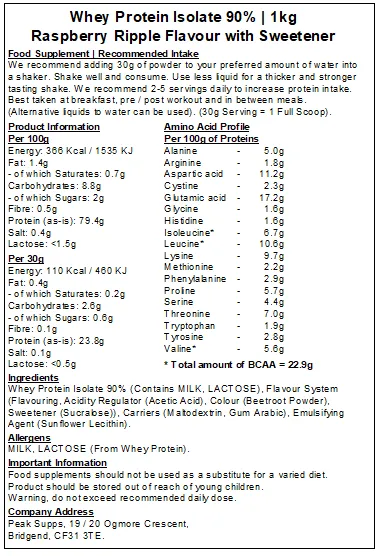 Whey Protein Isolate 90%