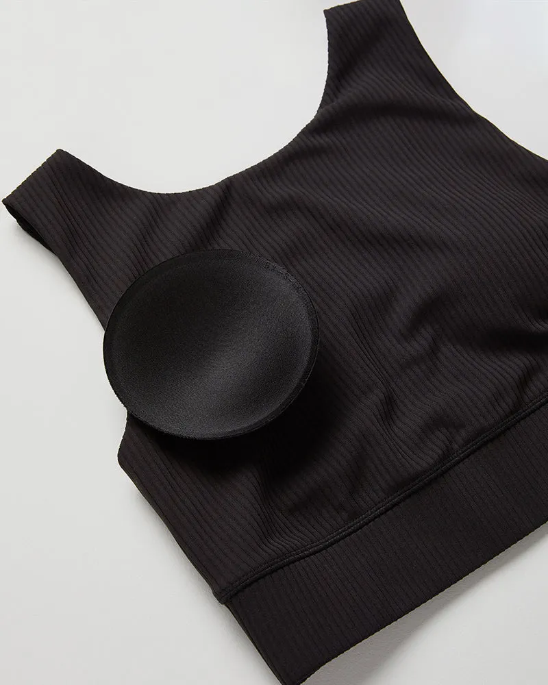 WOMEN'S ACTIVE RIB HIGH NECK SPORTS BRA